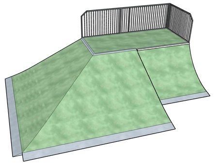 2x Bank Gap + Quarter H150 L538 W780 - Szplinramps