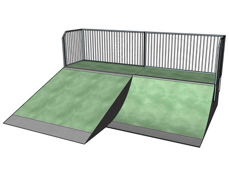 Quarter + Bank H100 L385 W484 - Szplinramps
