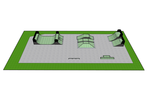 Gotowe projekty skateparków - Skatepark SP01